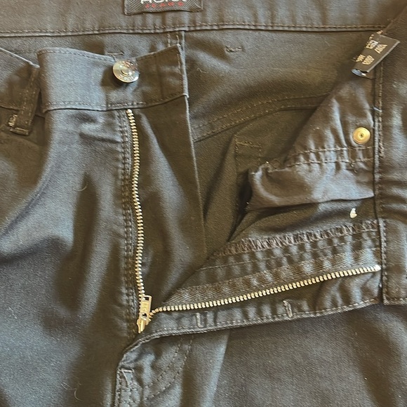 Horst W36 black stretch jeans with logo plate on back short inseam - Picture 9 of 11